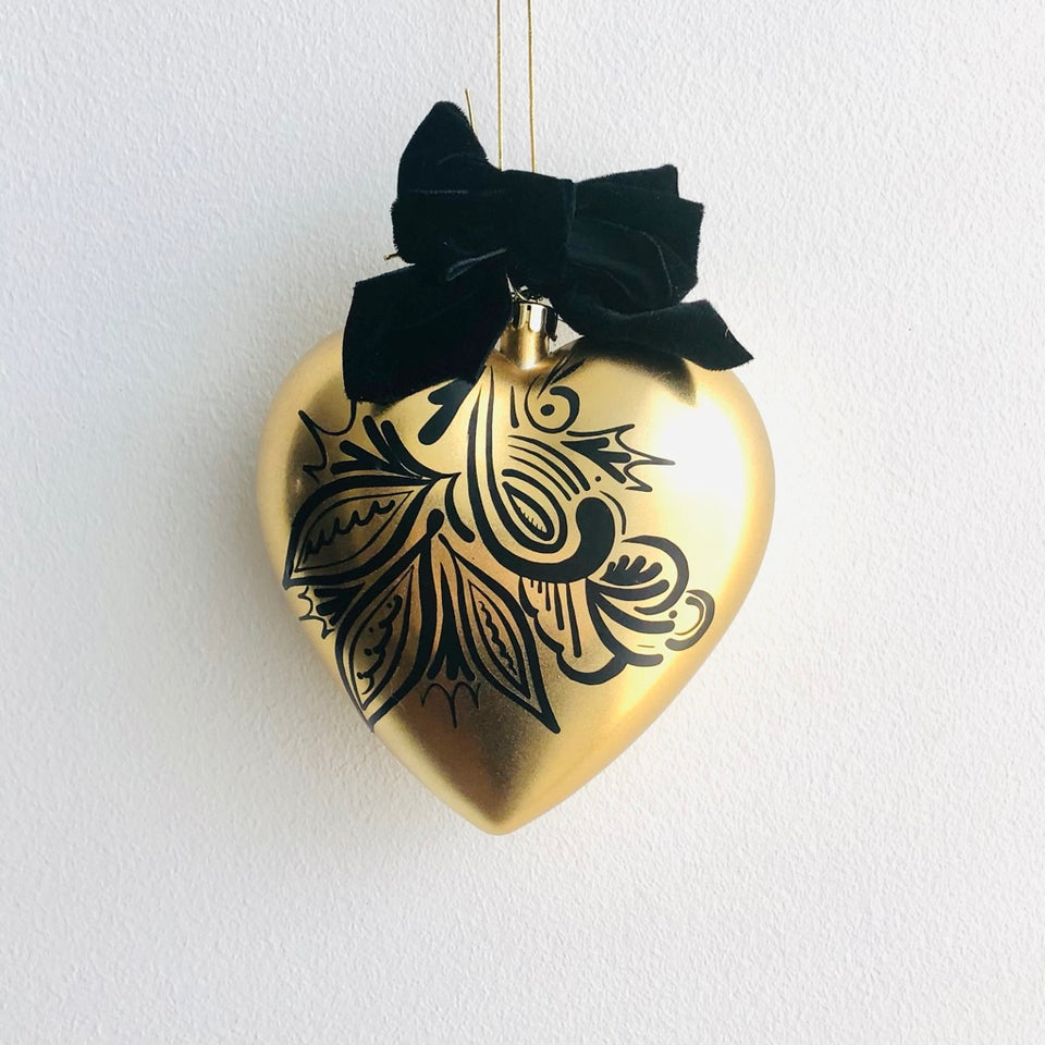 Heart Ornament - Black